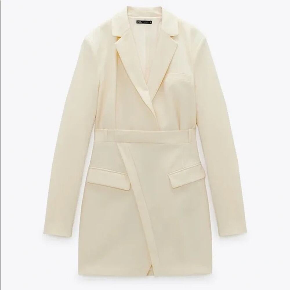 NWT Zara Blazer Dress Yellow 2381/347 - XL